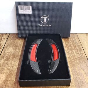 T-Carbon Real Carbon Fiber Paddle Shifters Extension for Porsche Macan 95B Black